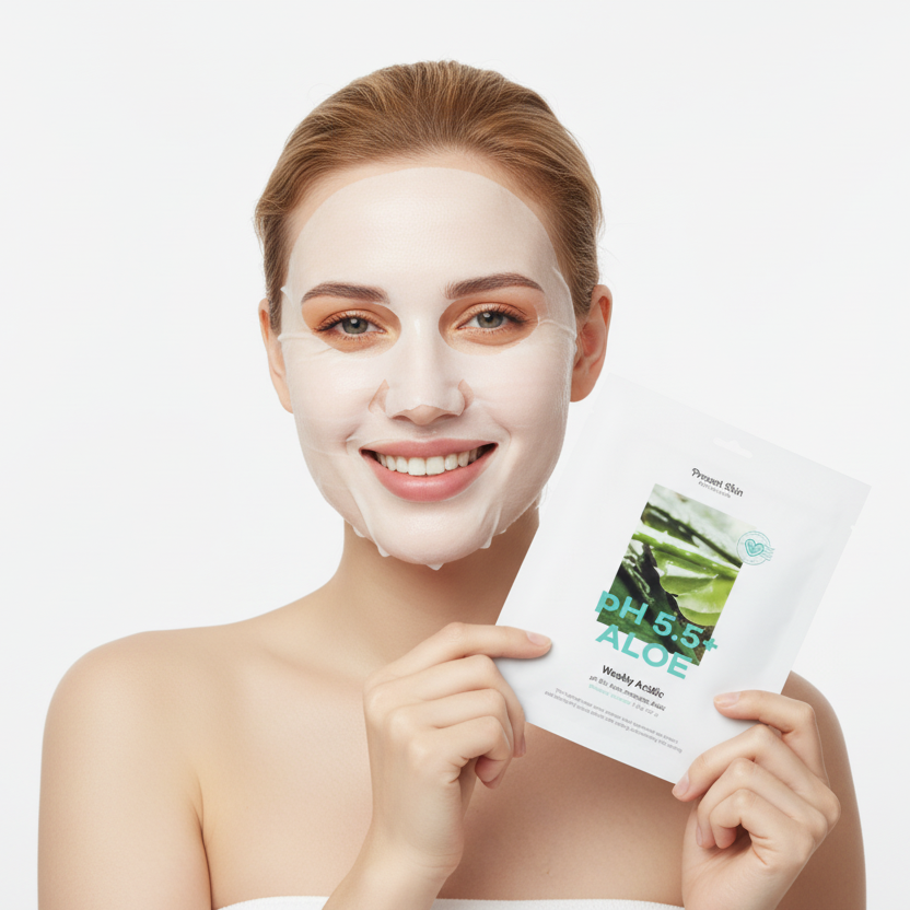 Mascarilla de hidrogel de aloe Ph5.5+
