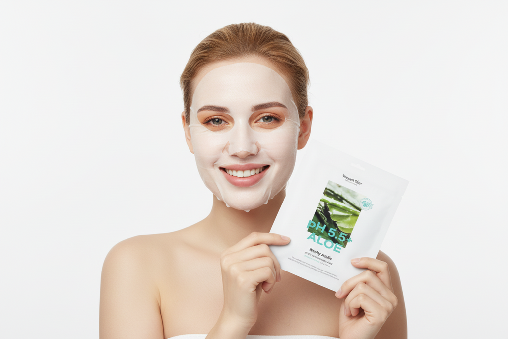 Mascarilla de hidrogel de aloe Ph5.5+