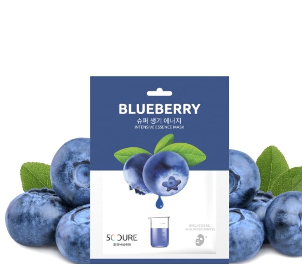 Mascarilla hidratante de arándanos.